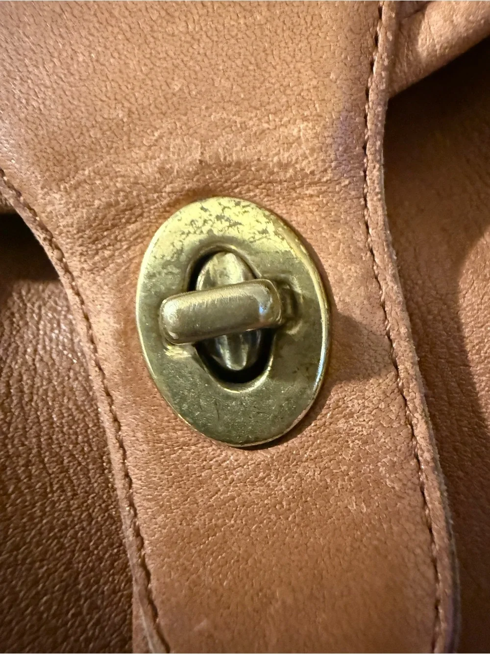 Coach Vintage Classic Backpack style E5C 9943 Tan Leather Drawstring Backpack